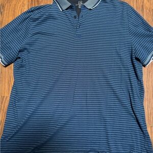 Navy Striped Polo Shirt